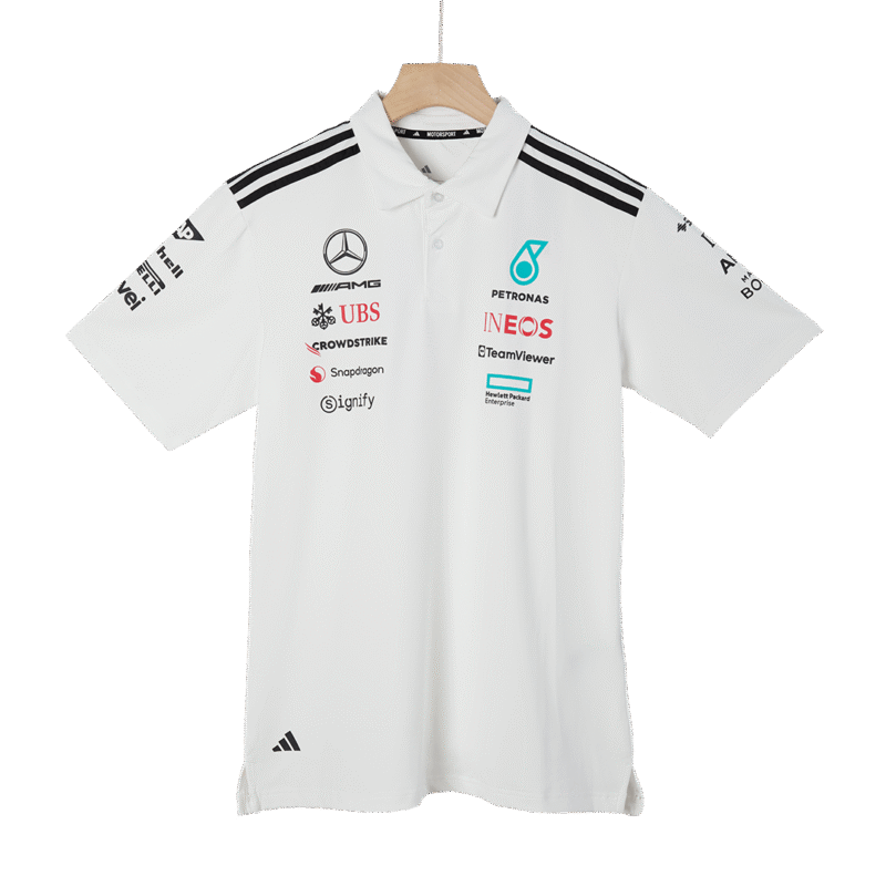 Mercedes AMG Petronas F1 2025 Team Polo White