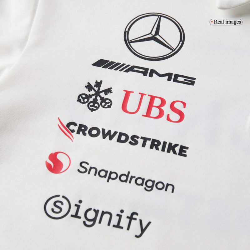 Mercedes AMG Petronas F1 2025 Team Polo White