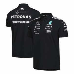 Mercedes AMG Petronas F1 2025 Team Polo Black - Image 3