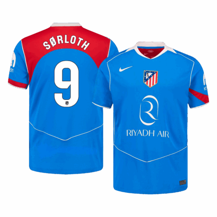 SØRLOTH #9 Atletico Madrid Third Away Soccer Jersey 2025/26