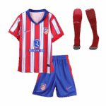 Atletico Madrid Home Kids Soccer Jerseys Full Kit