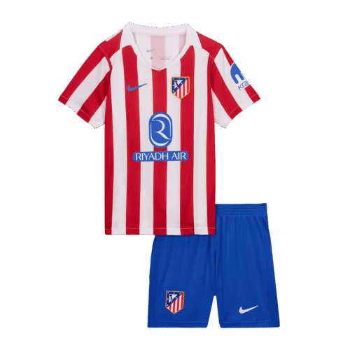 Atletico Madrid Home Kids Soccer Jerseys Kit 2025/26