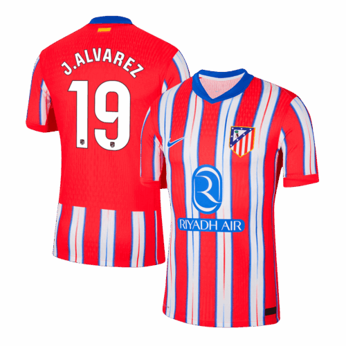 J.ALVAREZ #19 Atletico Madrid Home Player Version Jersey
