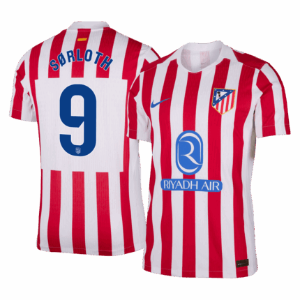 SØRLOTH #9 Atletico Madrid Home Player Version Jersey 2025/26