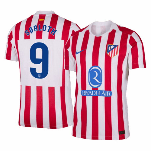 SØRLOTH #9 Atletico Madrid Home Player Version Jersey 2025/26