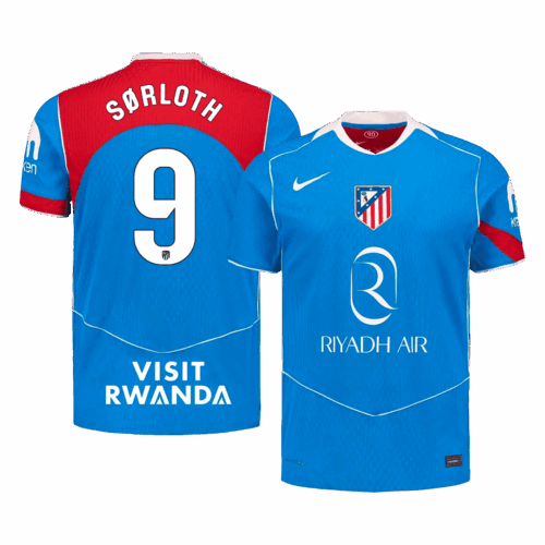 SØRLOTH #9 Atletico Madrid Third Away Player Version Jersey 2025/26