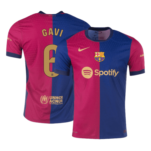 GAVI #6 Barcelona Home Authentic Soccer Jersey 2024/25