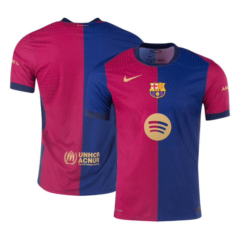 Barcelona Home Authentic Soccer Jersey 2024/25 Spotify Logo Without Text