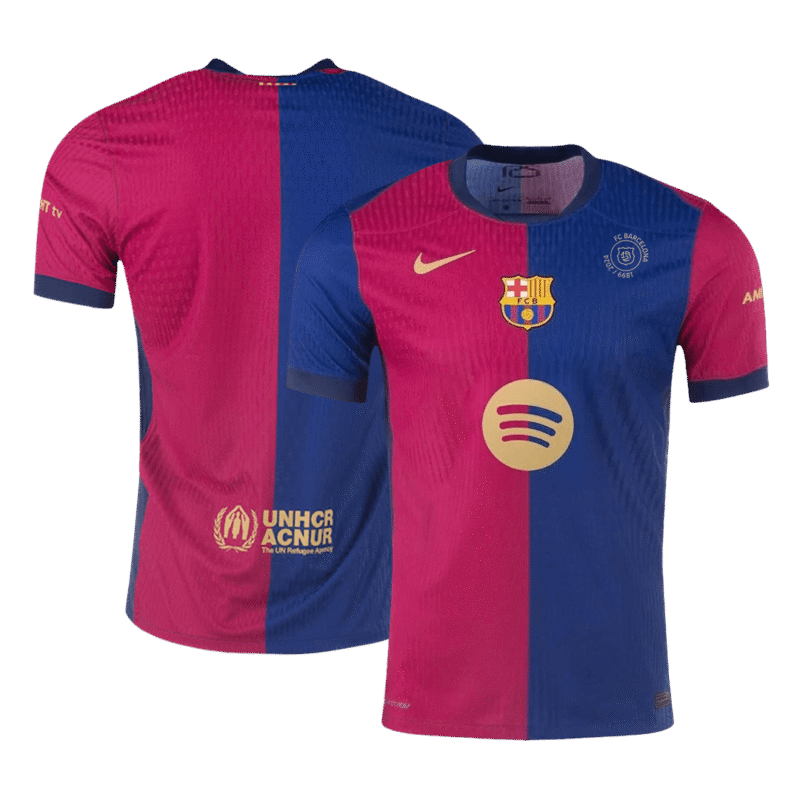 Barcelona Home Authentic Soccer Jersey 2024/25 - 125th Anniversary(Spotify Logo Without Text)