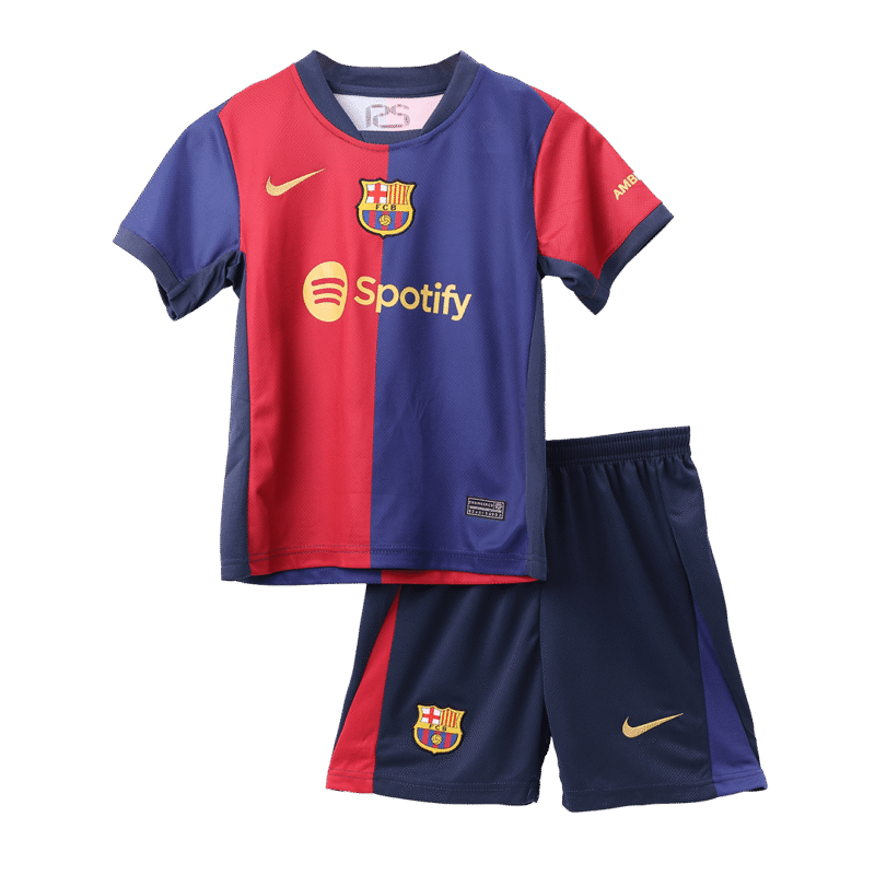 Barcelona Home Kids Soccer Jerseys Kit 2024/25