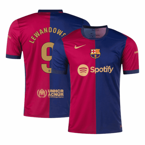 LEWANDOWSKI #9 Barcelona Home Soccer Jersey
