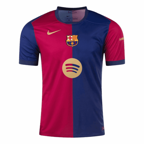 Barcelona Home Soccer Jersey-Spotify Logo Without Text