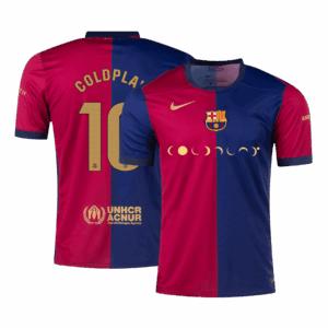 COLDPLAY #10 Barcelona Home Soccer Jersey