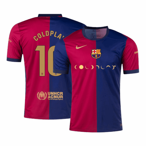COLDPLAY #10 Barcelona Home Soccer Jersey