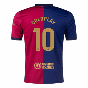 COLDPLAY #10 Barcelona Home Soccer Jersey - Image 3