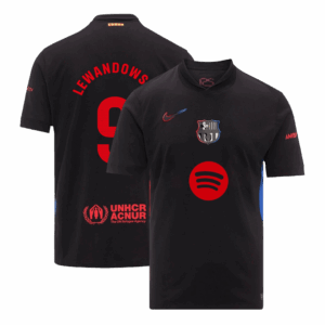 LEWANDOWSKI #9 Barcelona Away Soccer Jersey- Spotify Logo Without Text