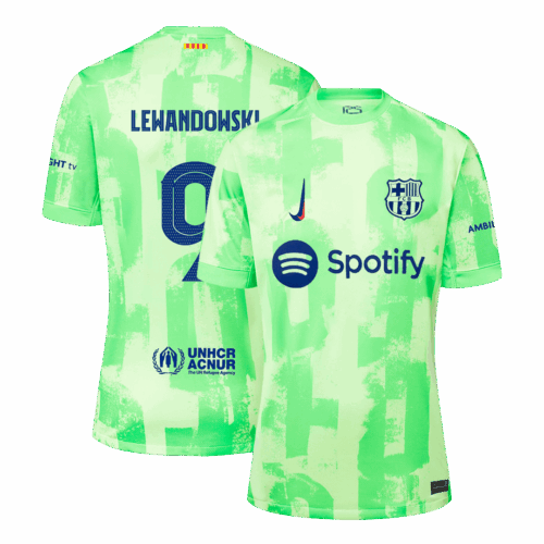 LEWANDOWSKI #9 Barcelona Third Away Soccer Jersey - UCL