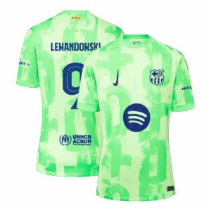 LEWANDOWSKI #9 Barcelona Third Away Soccer Jersey - UCL（Spotify Logo Without Text）