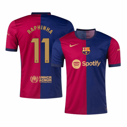 RAPHINHA #11 Barcelona Home Soccer Jersey