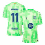 RAPHINHA #11 Barcelona Third Away Soccer Jersey - UCL（Spotify Logo Without Text）