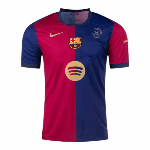 Barcelona Home Soccer Jersey - 125th Anniversary (Spotify Logo Without Text)