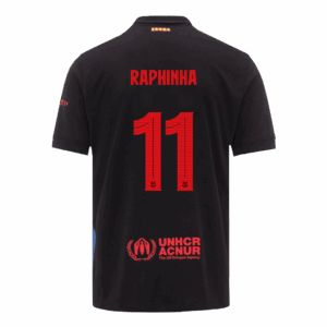RAPHINHA #11 Barcelona Away Soccer Jersey - UCL (Spotify Logo Without Text) - Image 3