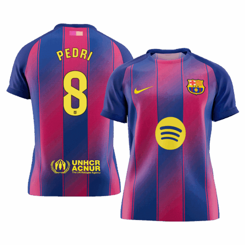 PEDRI #8 Barcelona Home Soccer Jersey 2025/26