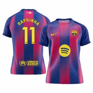 RAPHINHA #11 Barcelona Home Soccer Jersey 2025/26