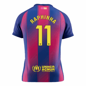 RAPHINHA #11 Barcelona Home Soccer Jersey 2025/26 - Image 2