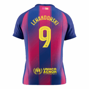 LEWANDOWSKI #9 Barcelona Home Soccer Jersey 2025/26 -UCL - Image 2
