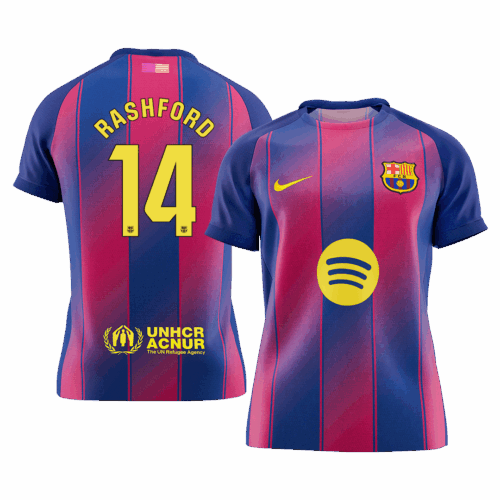 RASHFORD #14 Barcelona Home Soccer Jersey 2025/26