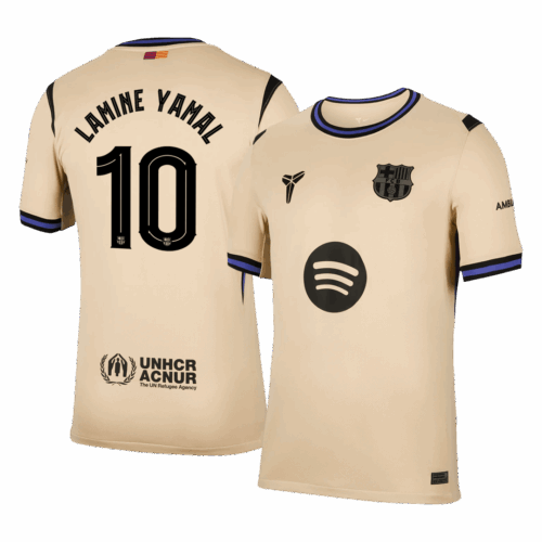 LAMINE YAMAL #10 Barcelona Away Soccer Jersey 2025/26 -UCL