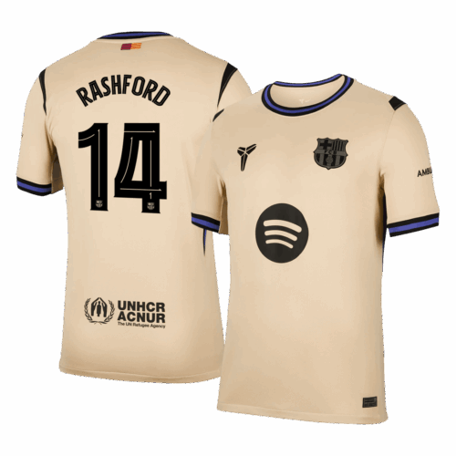 RASHFORD #14 Barcelona Away Soccer Jersey 2025/26 -UCL