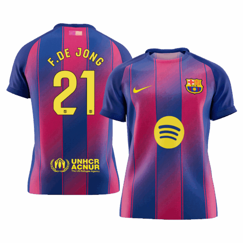 F.DE JONG #21 Barcelona Home Soccer Jersey 2025/26