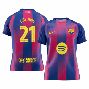 F.DE JONG #21 Barcelona Home Soccer Jersey 2025/26 -UCL