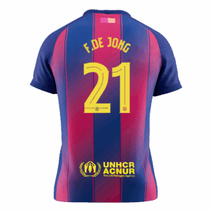 F.DE JONG #21 Barcelona Home Soccer Jersey 2025/26 -UCL - Image 2