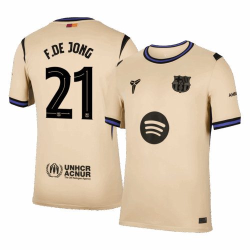 F.DE JONG #21 Barcelona Away Soccer Jersey 2025/26 -UCL