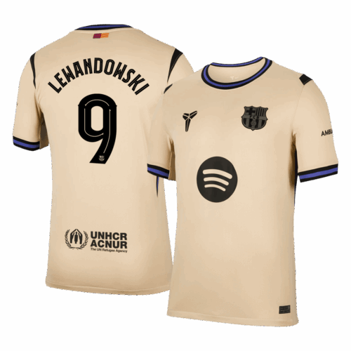 LEWANDOWSKI #9 Barcelona Away Soccer Jersey 2025/26 -UCL