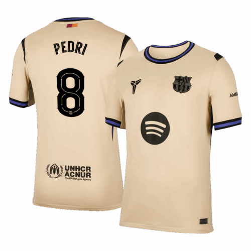 PEDRI #8 Barcelona Away Soccer Jersey 2025/26 -UCL