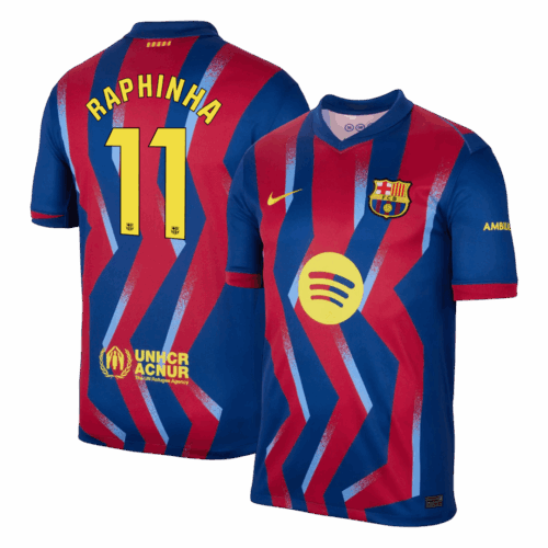 RAPHINHA #11 Barcelona Fourth Away Soccer Jersey 2025/26
