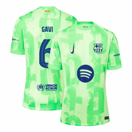 GAVI #6 Barcelona Third Away Soccer Jersey- UCL(Spotify Logo Without Text）