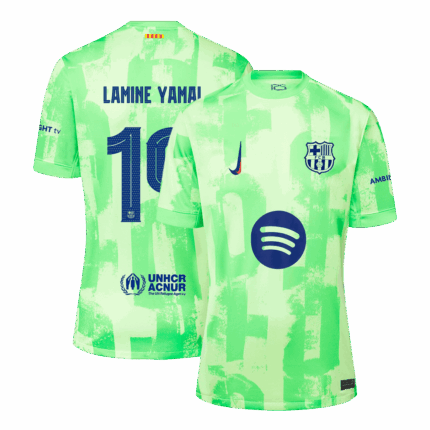 LAMINE YAMAL #19 Barcelona Third Away Soccer Jersey - UCL(Spotify Logo Without Text）