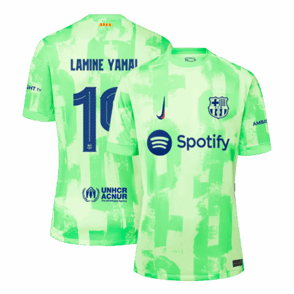 LAMINE YAMAL #19 Barcelona Third Away Soccer Jersey -UCL