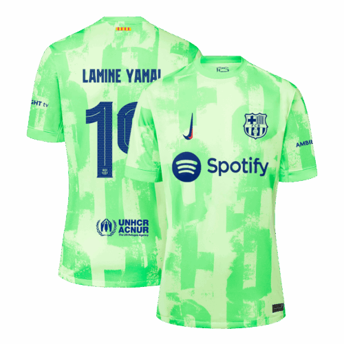 LAMINE YAMAL #19 Barcelona Third Away Soccer Jersey -UCL