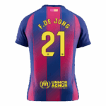 F.DE JONG #21 Barcelona Home Soccer Jersey 2025/26 - Image 2