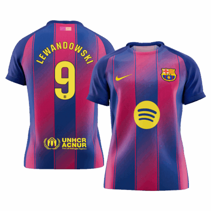 LEWANDOWSKI #9 Barcelona Home Soccer Jersey 2025/26