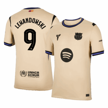 LEWANDOWSKI #9 Barcelona Away Soccer Jersey 2025/26 -UCL