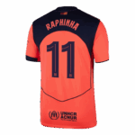 RAPHINHA #11 Barcelona Third Away Soccer Jersey 2025/26 -UCL - Image 3