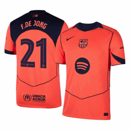F.DE JONG #21 Barcelona Third Away Soccer Jersey 2025/26 -UCL