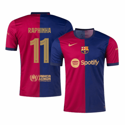 RAPHINHA #11 Barcelona Home Soccer Jersey -UCL